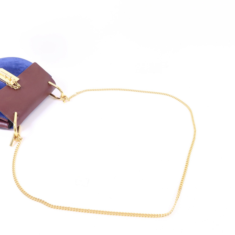 Chloe 牛皮皮革/麂皮皮革Drew Shoulder Bag金扣鏈帶肩背袋-4