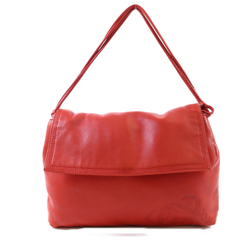 LOEWE 羊皮皮革Shoulder Bag金扣手挽袋-0