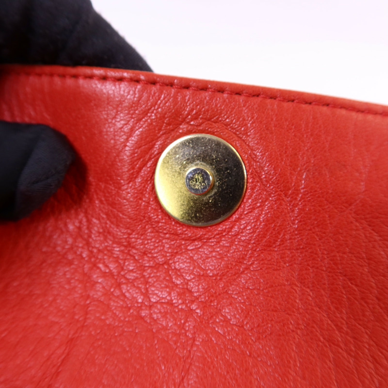 LOEWE 羊皮皮革Shoulder Bag金扣手挽袋-10