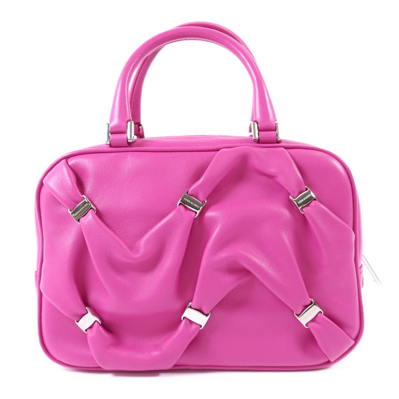 Salvatore Ferragamo 羊皮皮革2 Way Shoulder Bag銀扣手挽肩背兩用袋-1