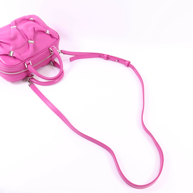 Salvatore Ferragamo 羊皮皮革2 Way Shoulder Bag銀扣手挽肩背兩用袋-4