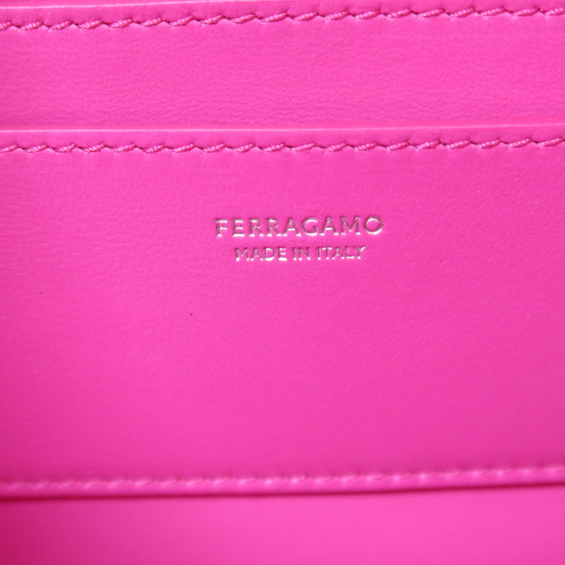 Salvatore Ferragamo 羊皮皮革2 Way Shoulder Bag銀扣手挽肩背兩用袋-6