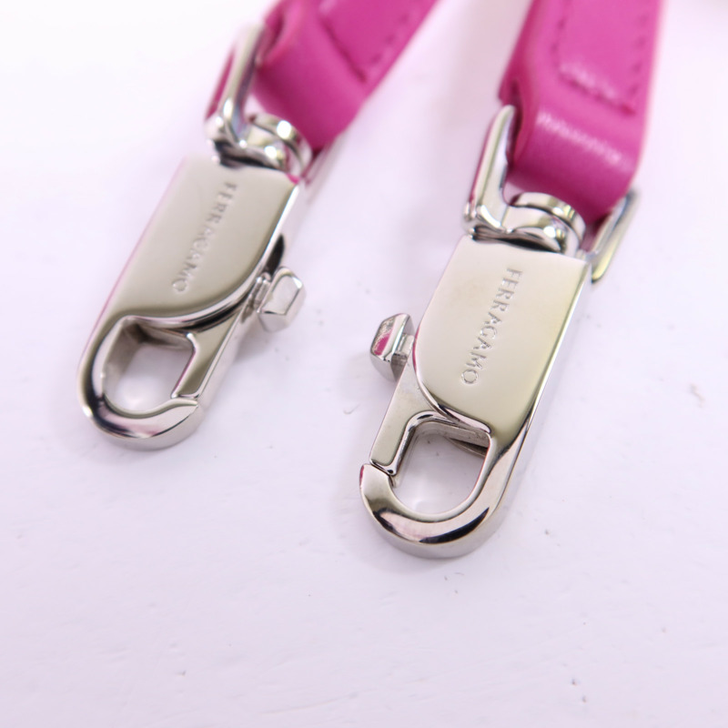 Salvatore Ferragamo 羊皮皮革2 Way Shoulder Bag銀扣手挽肩背兩用袋-8