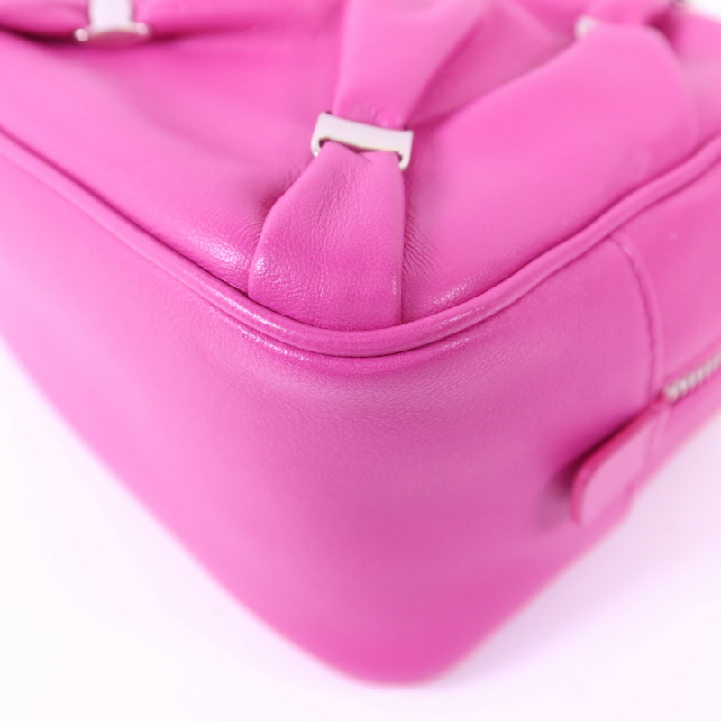 Salvatore Ferragamo 羊皮皮革2 Way Shoulder Bag銀扣手挽肩背兩用袋-10