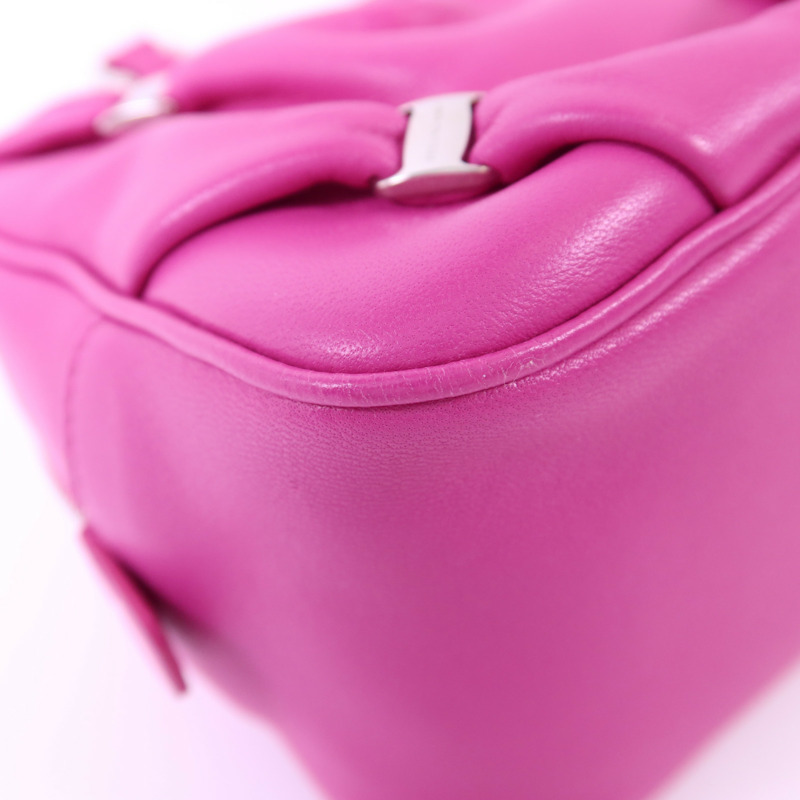 Salvatore Ferragamo 羊皮皮革2 Way Shoulder Bag銀扣手挽肩背兩用袋-11