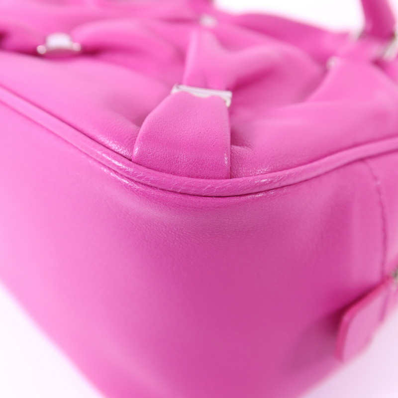 Salvatore Ferragamo 羊皮皮革2 Way Shoulder Bag銀扣手挽肩背兩用袋-12