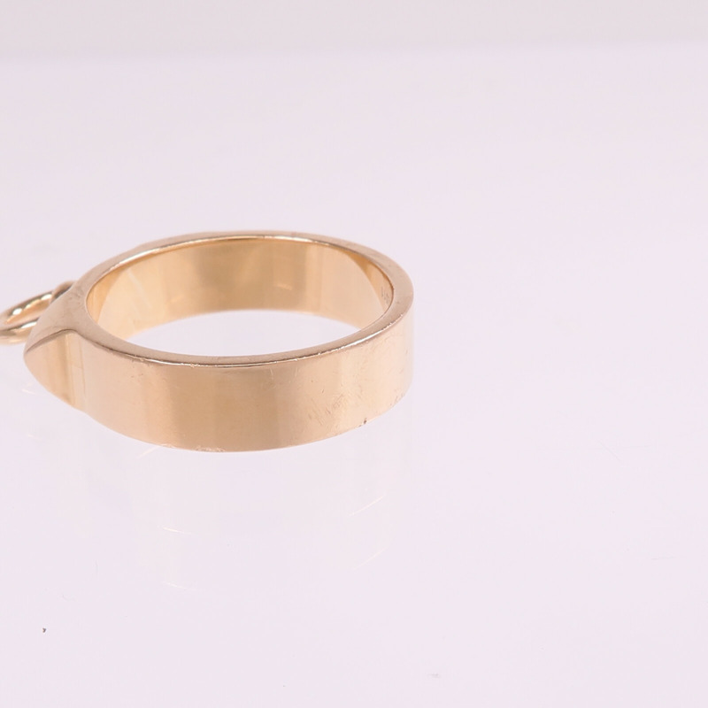 HERMES 18K玫瑰金Collier de chien Ring戒指Hermes#51/US#5.75-5
