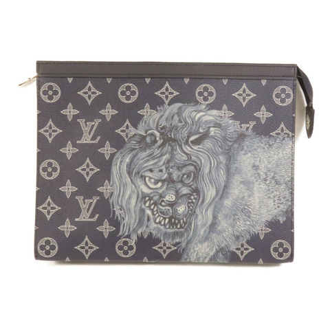 LOUIS VUITTON Savane Monogram Pochette Voyagay銀扣手拿包