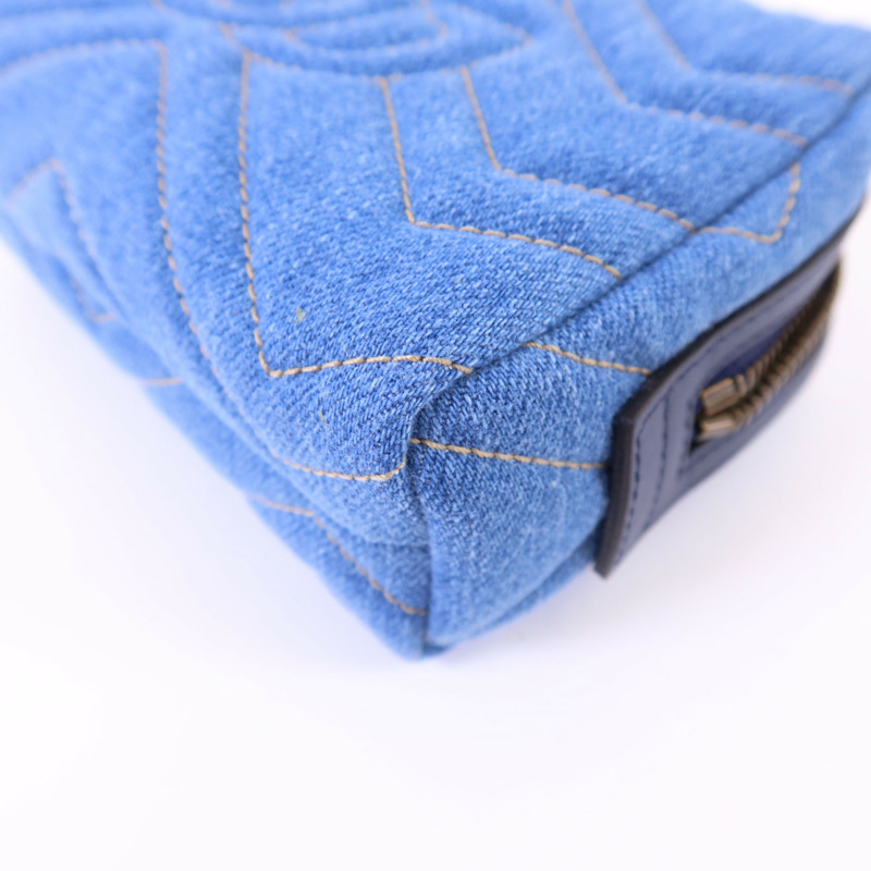 GUCCI 牛仔布Pouch金扣小袋-11