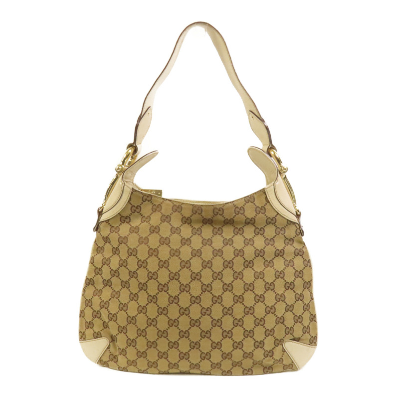 GUCCI 帆布Bouvier Handbag金扣手挽袋-0