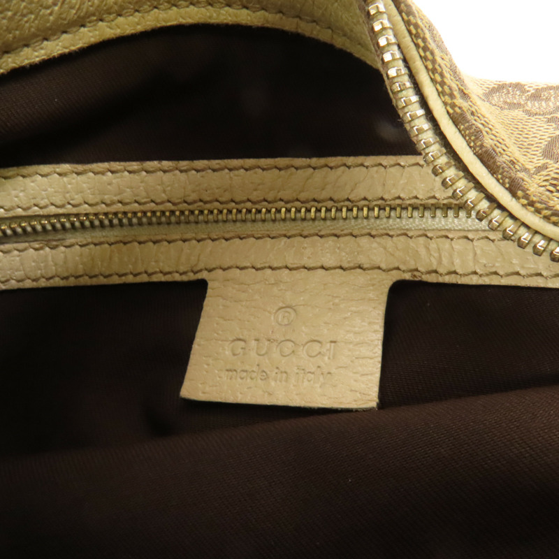 GUCCI 帆布Bouvier Handbag金扣手挽袋-8