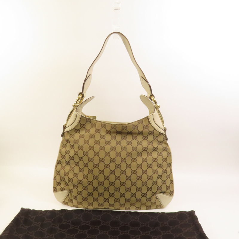 GUCCI 帆布Bouvier Handbag金扣手挽袋-9