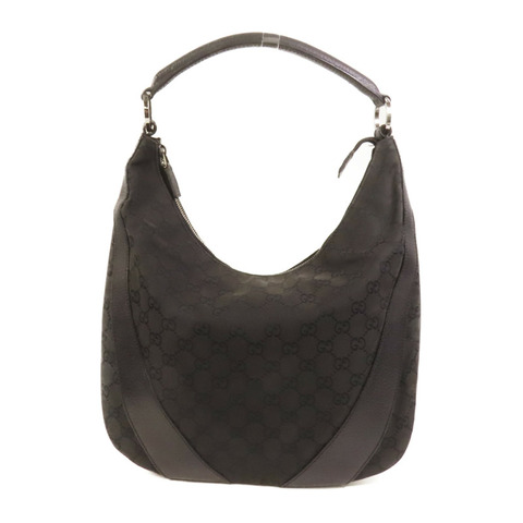 GUCCI 帆布GG Shoulder Bag銀扣肩背袋