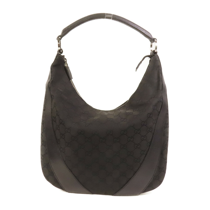 GUCCI 帆布GG Shoulder Bag銀扣肩背袋-0