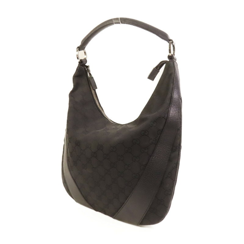 GUCCI 帆布GG Shoulder Bag銀扣肩背袋-2