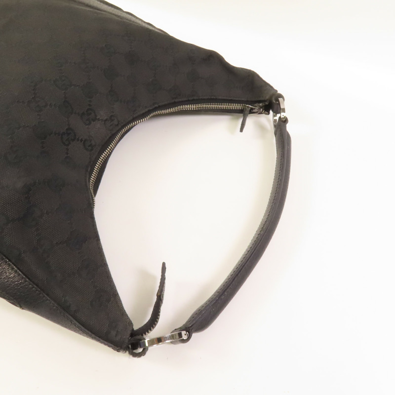 GUCCI 帆布GG Shoulder Bag銀扣肩背袋-4