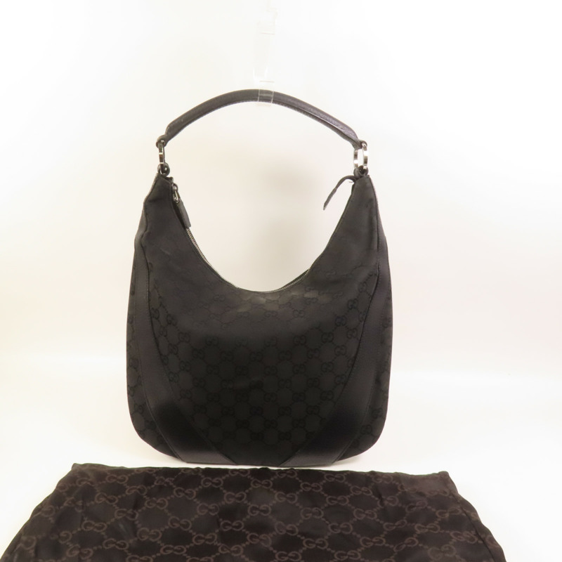 GUCCI 帆布GG Shoulder Bag銀扣肩背袋-9