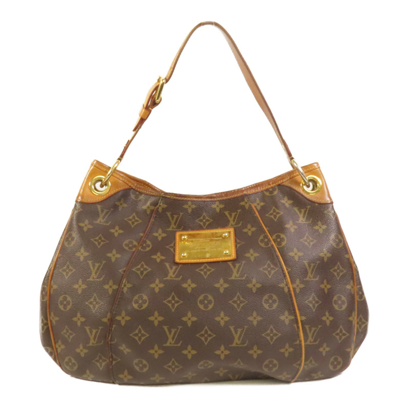 LOUIS VUITTON Monogram Galliera PM金扣肩背袋棕色-0