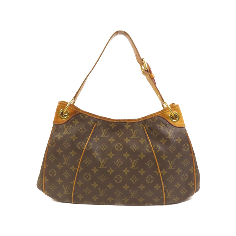 LOUIS VUITTON Monogram Galliera PM金扣肩背袋棕色-1