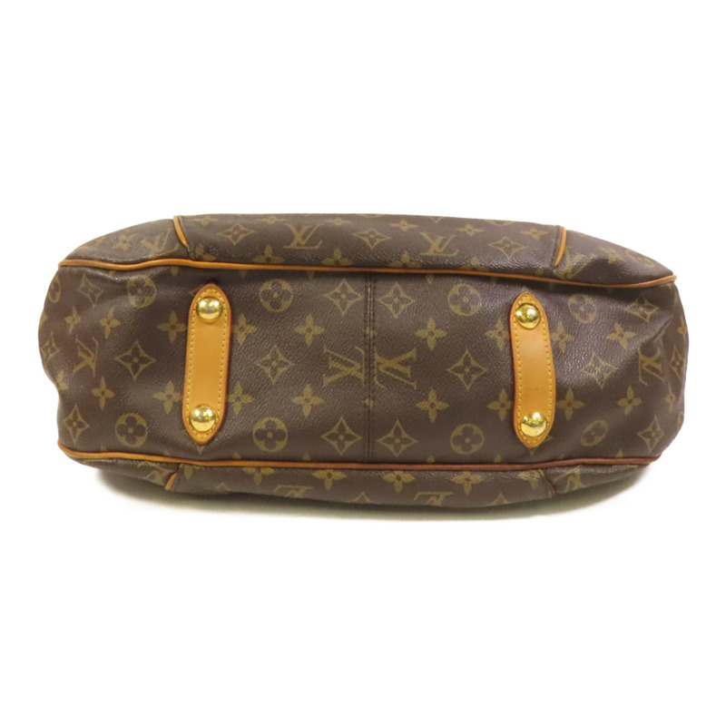 LOUIS VUITTON Monogram Galliera PM金扣肩背袋棕色-3