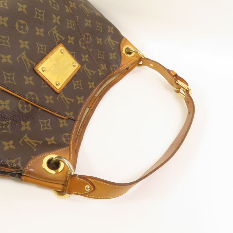 LOUIS VUITTON Monogram Galliera PM金扣肩背袋棕色-4