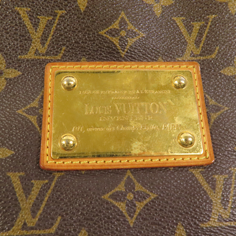 LOUIS VUITTON Monogram Galliera PM金扣肩背袋棕色-5