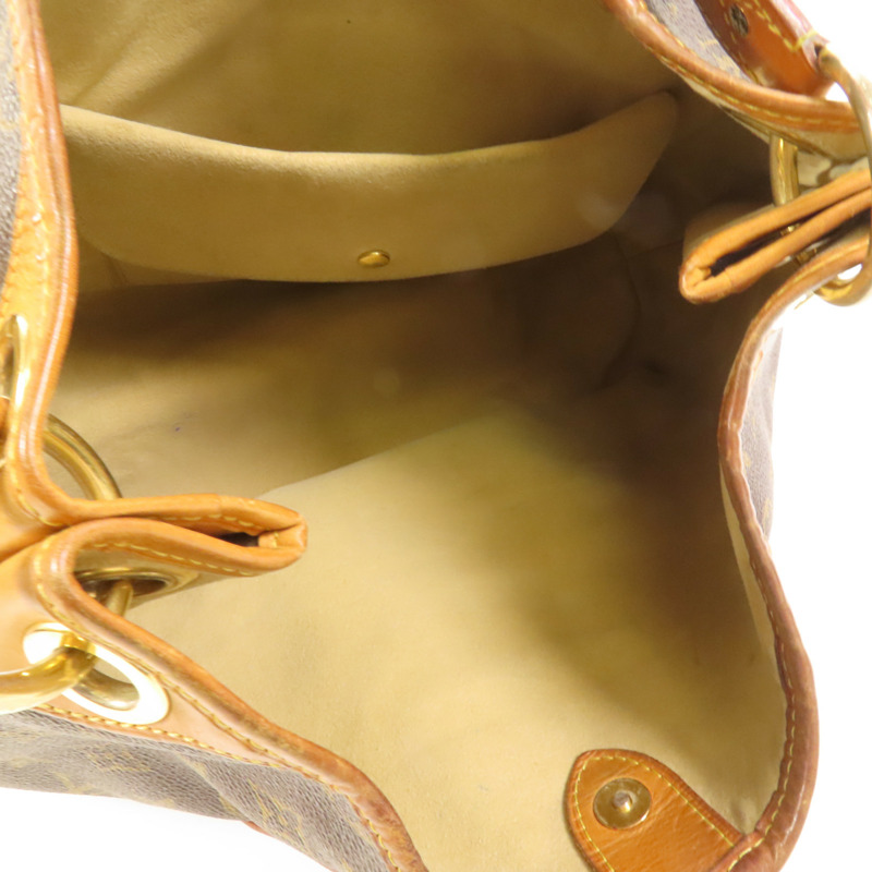 LOUIS VUITTON Monogram Galliera PM金扣肩背袋棕色-6