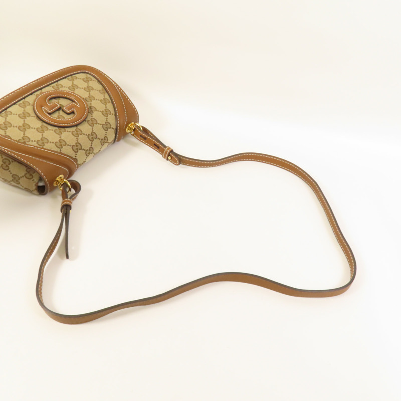 GUCCI 帆布Blondie金扣肩背袋-5