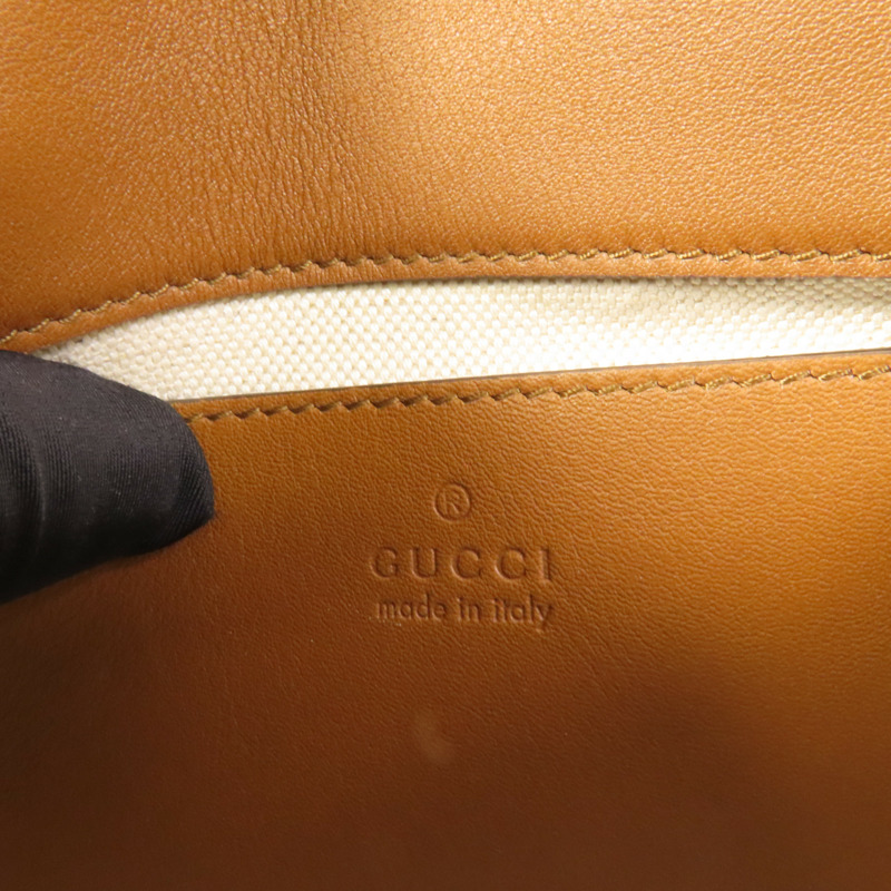 GUCCI 帆布Blondie金扣肩背袋-7