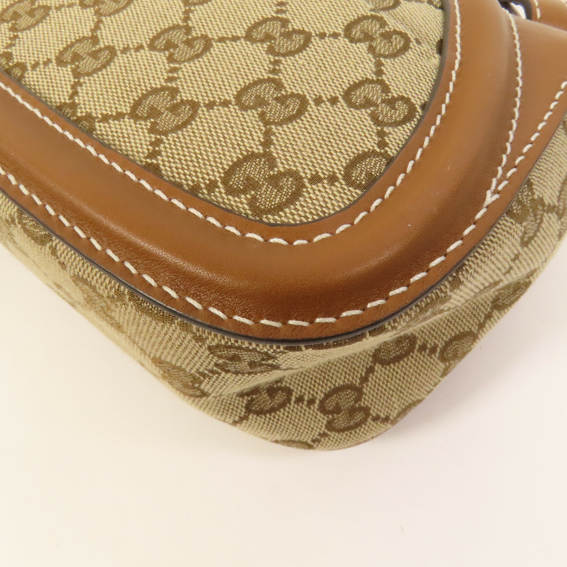 GUCCI 帆布Blondie金扣肩背袋-10