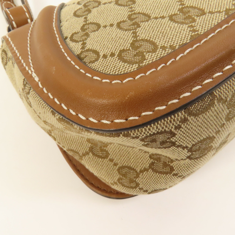 GUCCI 帆布Blondie金扣肩背袋-11