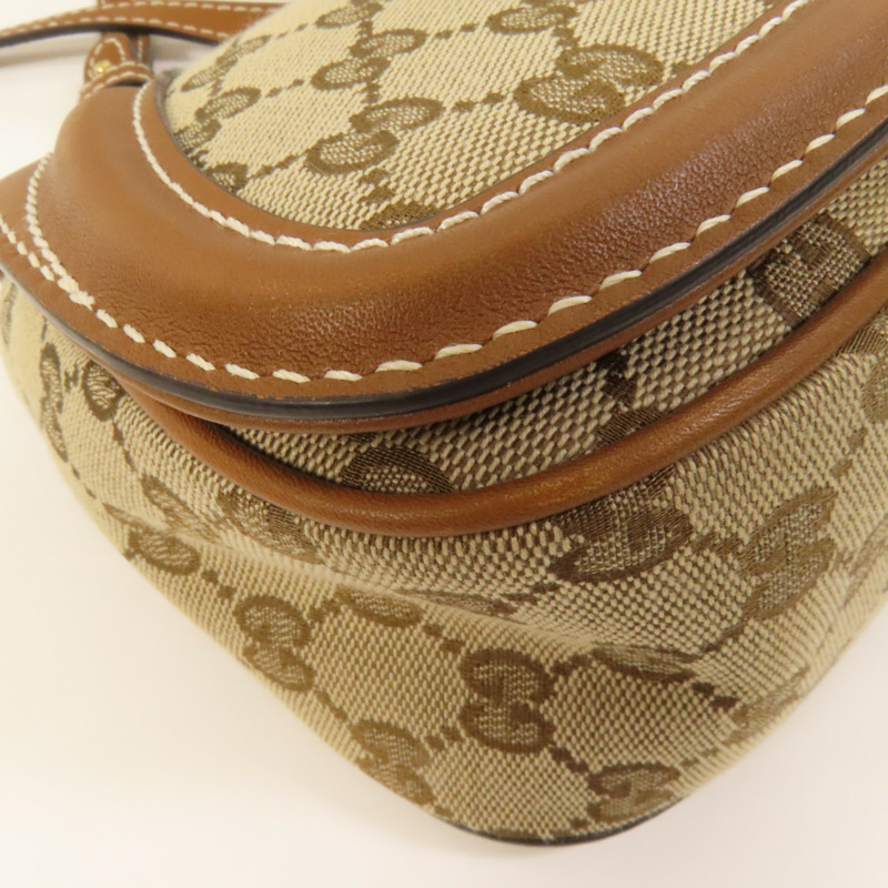 GUCCI 帆布Blondie金扣肩背袋-12