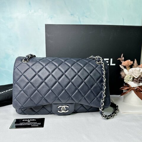 CHANEL Easy coco深藍色鏈帶包