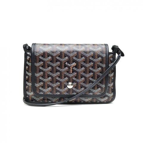GOYARD PLUMET三層WOC單肩斜挎包黑色PVC