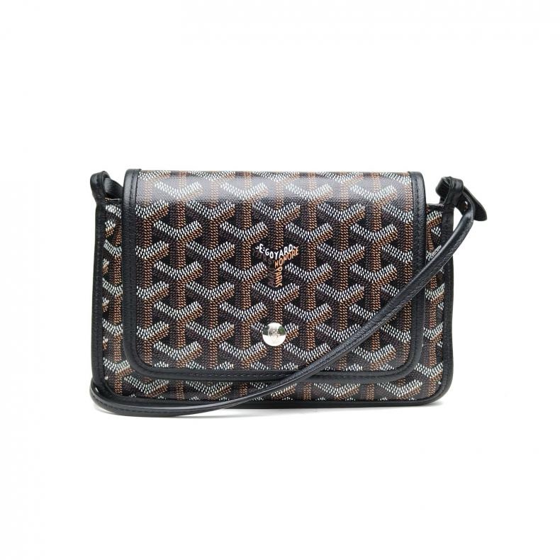 GOYARD PLUMET三層WOC單肩斜挎包黑色PVC-0