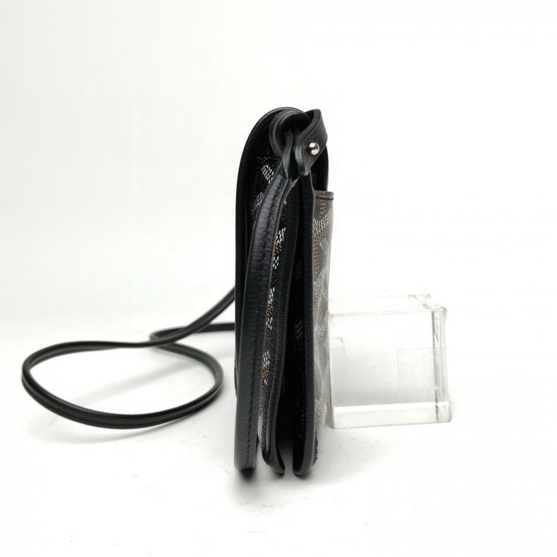 GOYARD PLUMET三層WOC單肩斜挎包黑色PVC-1