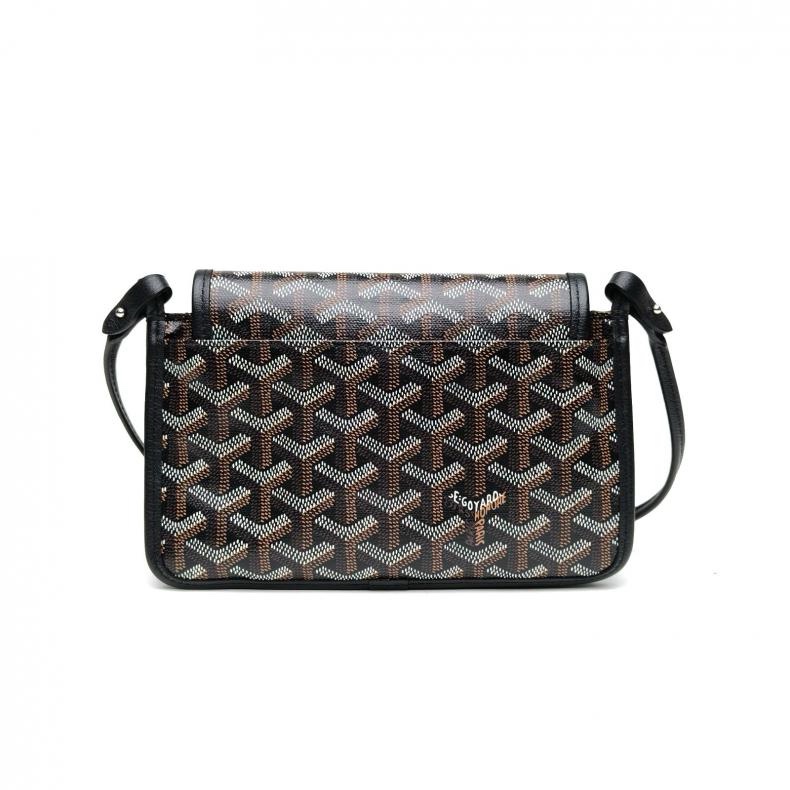 GOYARD PLUMET三層WOC單肩斜挎包黑色PVC-2
