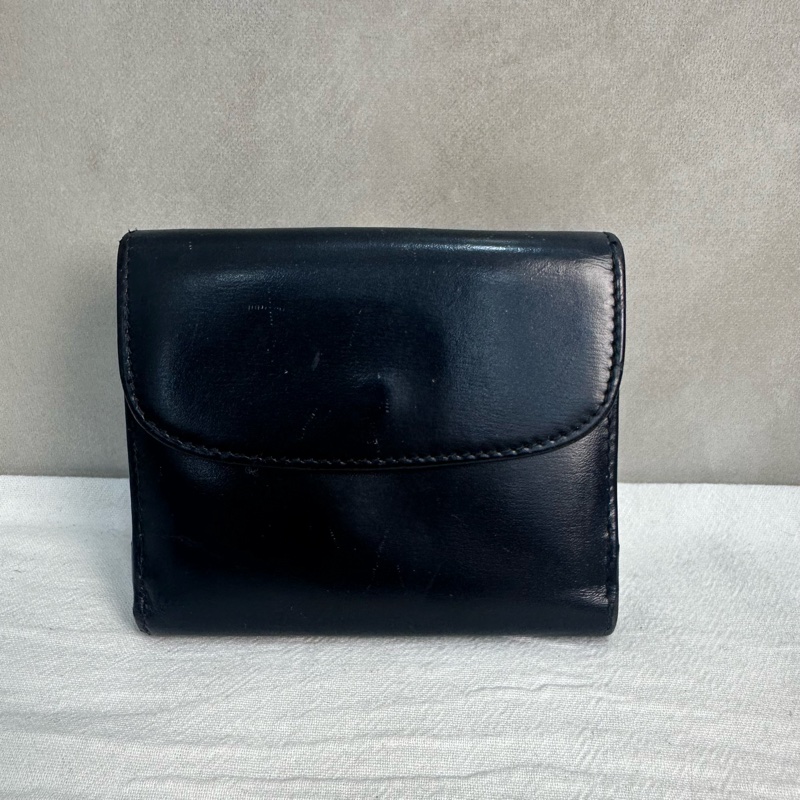 GUCCI 中古 黑色金扣G LOGO 短夾-2