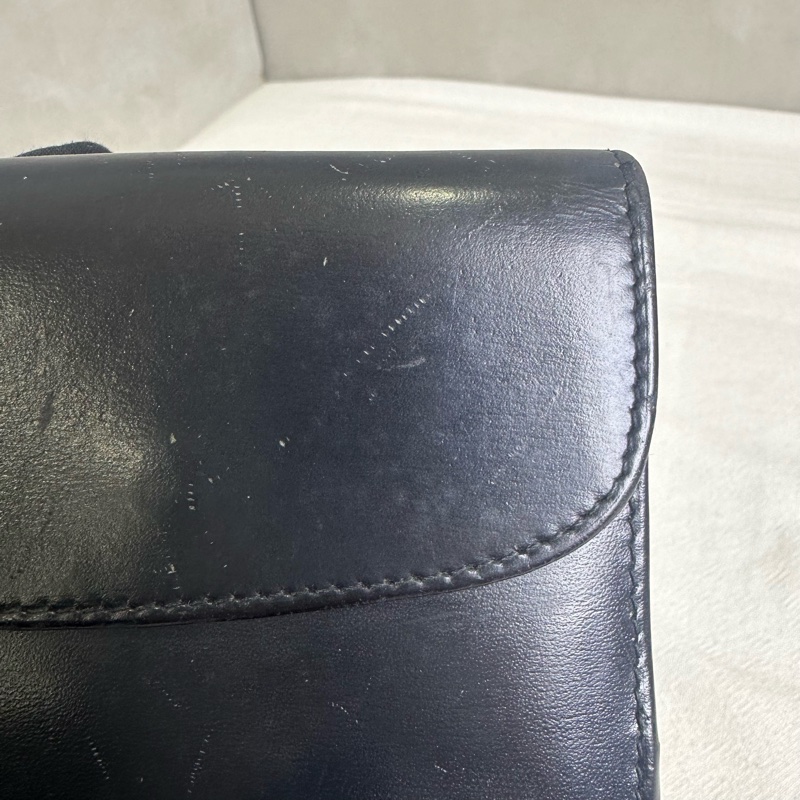 GUCCI 中古 黑色金扣G LOGO 短夾-15