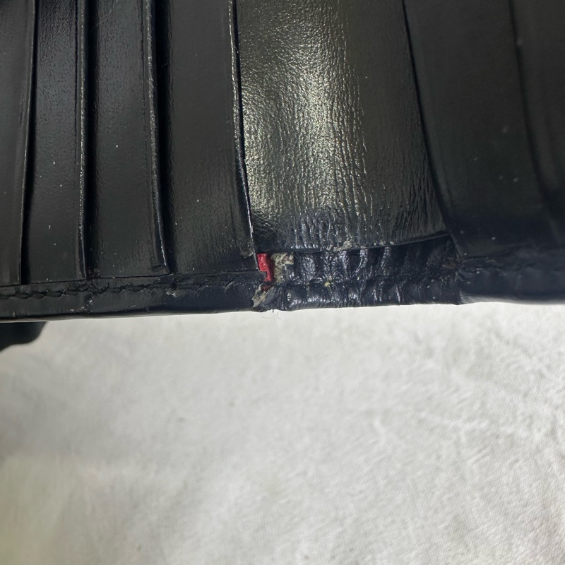 GUCCI 中古 黑色金扣G LOGO 短夾-16