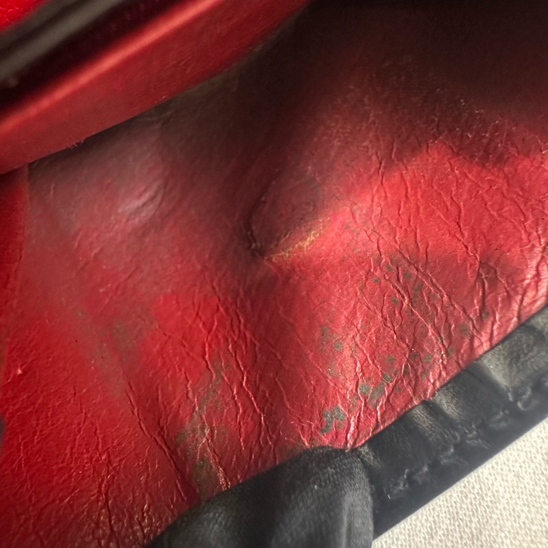 GUCCI 中古 黑色金扣G LOGO 短夾-23