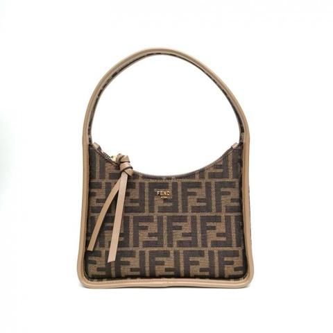 FENDI 老花帆布FendessenceMini新月包腋下包
