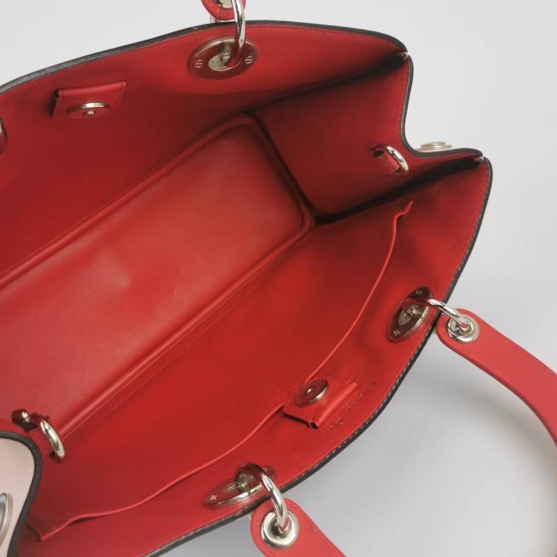 Dior Diorissimo中號牛皮拼色Dior字母吊飾子母包單肩包-7