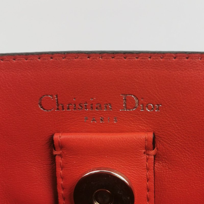 Dior Diorissimo中號牛皮拼色Dior字母吊飾子母包單肩包-8