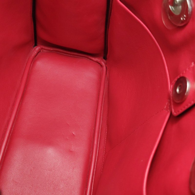 Dior Diorissimo中號牛皮拼色Dior字母吊飾子母包單肩包-17