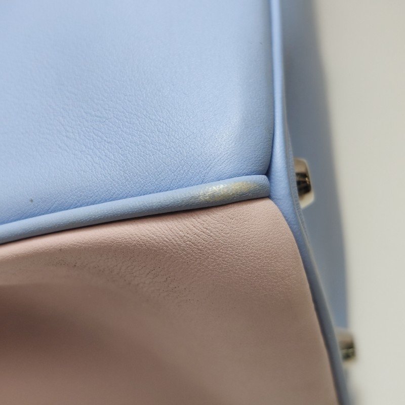 Dior Diorissimo中號牛皮拼色Dior字母吊飾子母包單肩包-19