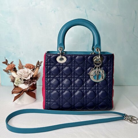 DIOR Lady Dior拼色黛妃包