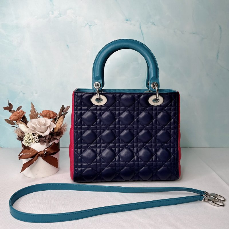 DIOR Lady Dior拼色黛妃包-1