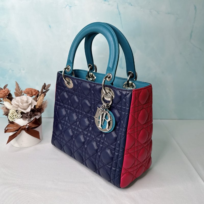 DIOR Lady Dior拼色黛妃包-2