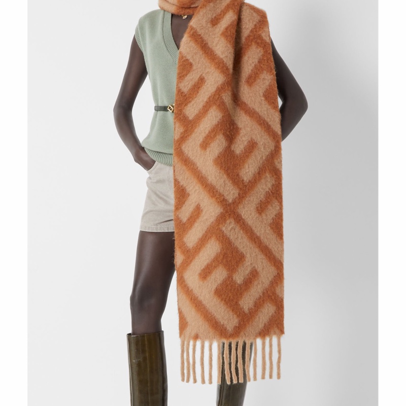 Fendi 女士 FF 圍巾均碼碼230cm*35cm-2